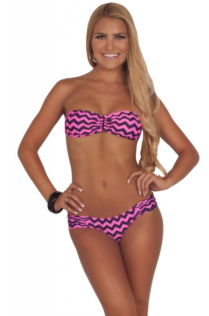 two piece strapless swimsuit