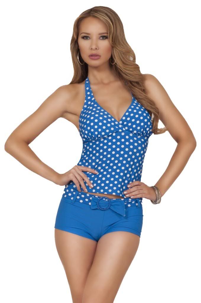 Sexy Two Piece Halter Tankini Boyshorts Bikini Swimsuit eBay