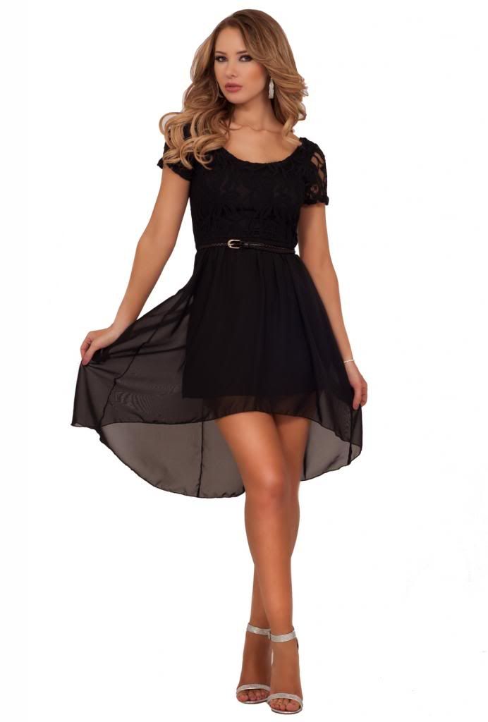 high low flare gown