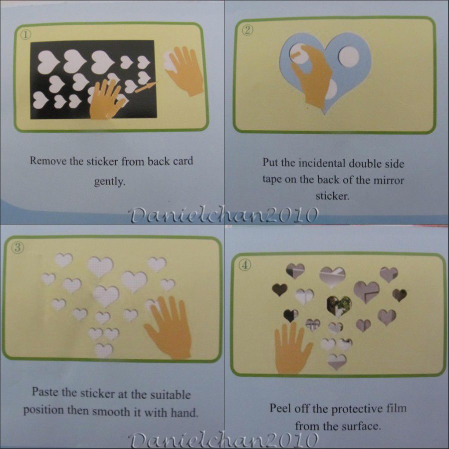 DIY Silver Mirror Wall Sticker Circle Decal Art Wall Poster Home