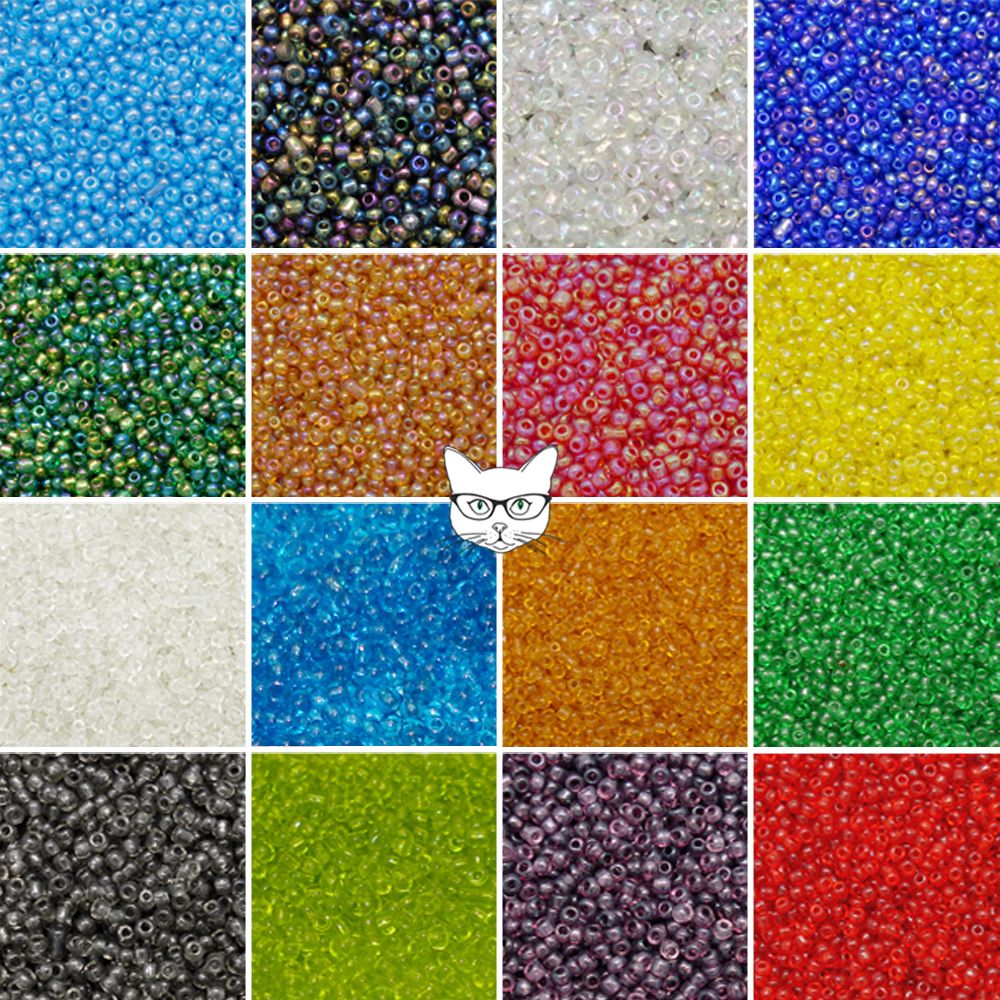 Trinnys - 50g Glass Seed Beads 11/0 2mm Range of colours available.
