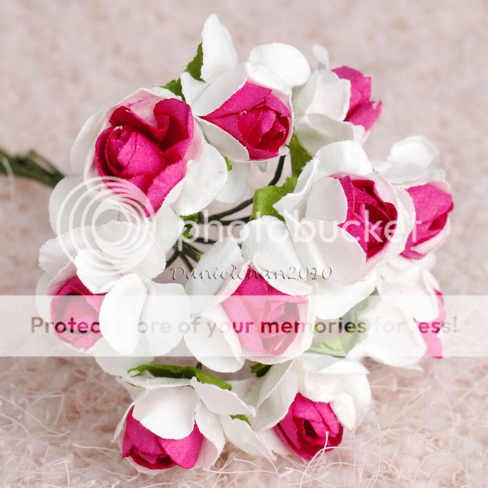 100pcs 1 5cm Mulberry Mini Paper Flower Rose DIY Craft Scrapbook Wedding Favors