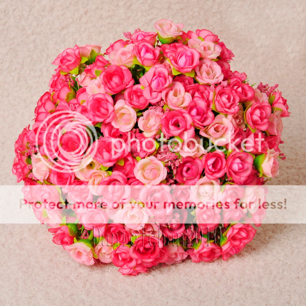 One Artificial Silk Rose Wedding Flower Bouquet Home Decorations Party Favors B3