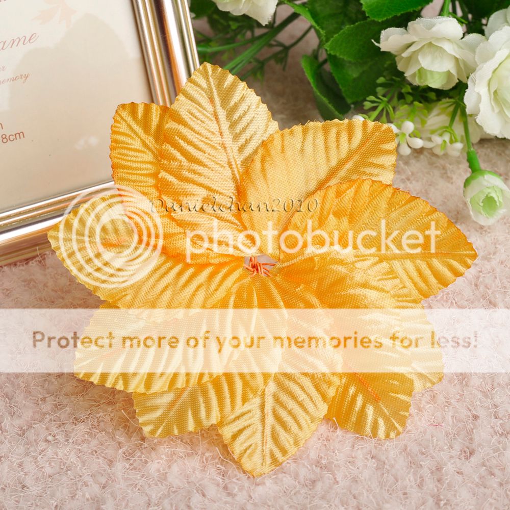 200 Green Leaves Mini Artificial Flower Head DIY Craft Scrapbook Wedding Favors