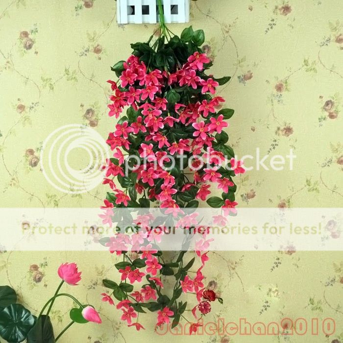 1pcs 75cm Artificial Silk Flower Vine Wall Hanging Plant Wedding Garden Decors