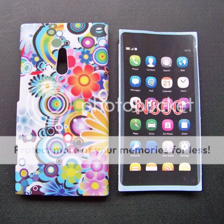 flower hard back cover case for Nokia Lumina Sea Ray N800  