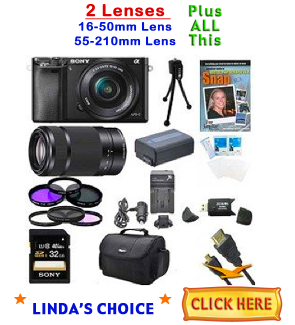 #2 Linda's Choice SONY A6000 with Two 2 Lenses 16-50 & 51-210 Camera Alpha photo 2SONYA6000AlphaTWO2Lenses16-50mmamp51-210mmBUNDLE92600LINDASCHOICE_zps7f3c1414.png