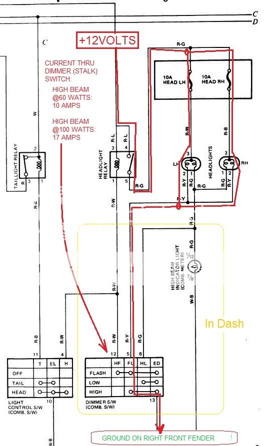Head lights stopped working suddenly - Toyota 4Runner ... 1993 flhtc wiring diagram 
